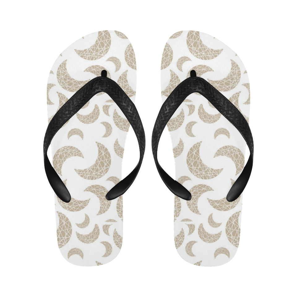 Cool gold moon abstract pattern Unisex Flip Flops