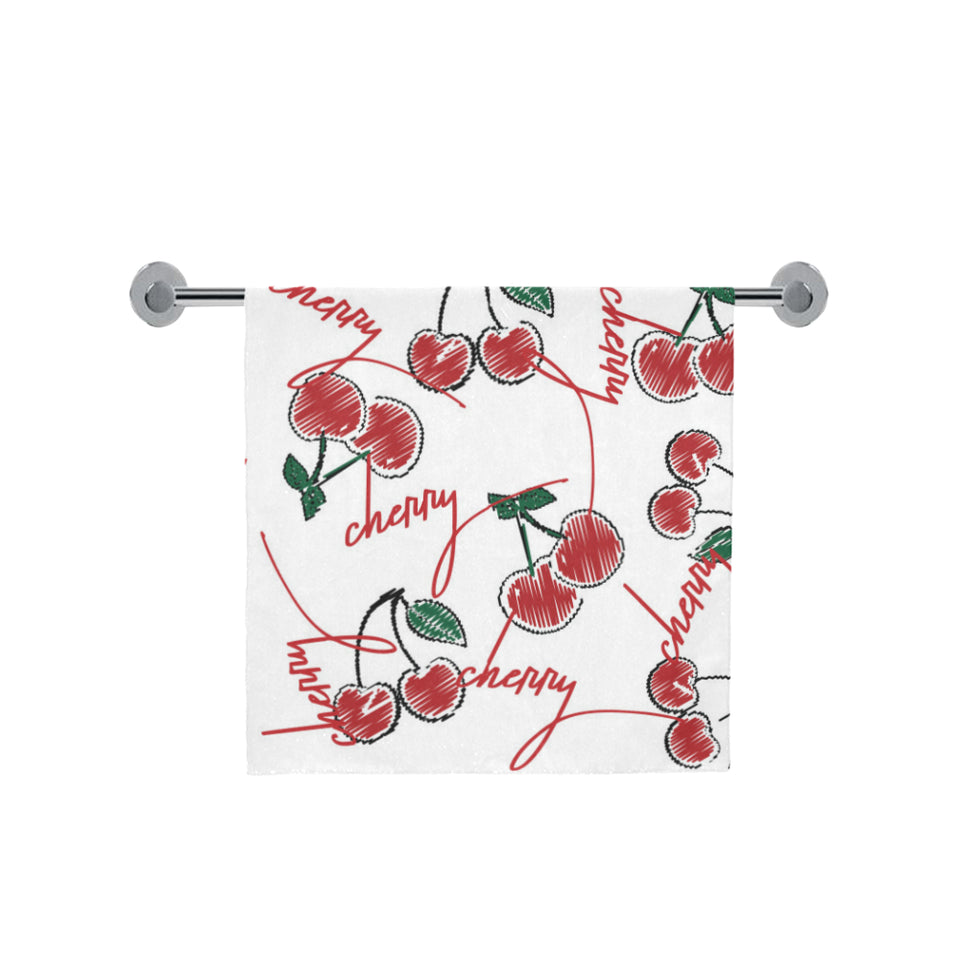 Hand drawn cherry pattern Bath Towel