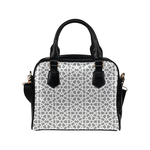 arabic gray pattern Shoulder Handbag