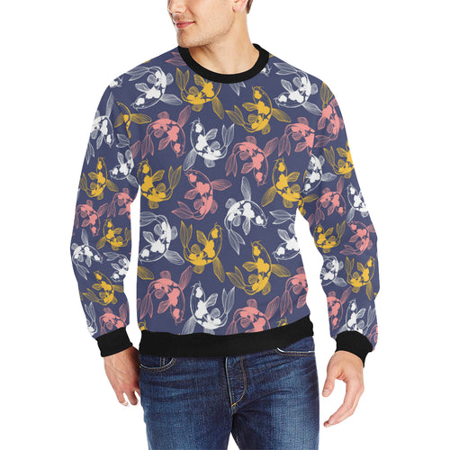 Koi Fish Carp Fish pattern Men's Crew Neck Sweatshirt