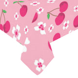 cherry flower pattern pink background Tablecloth
