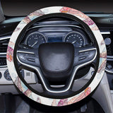 Watercolor sea turtle jellyfish pattern Car Steering Wheel Cover