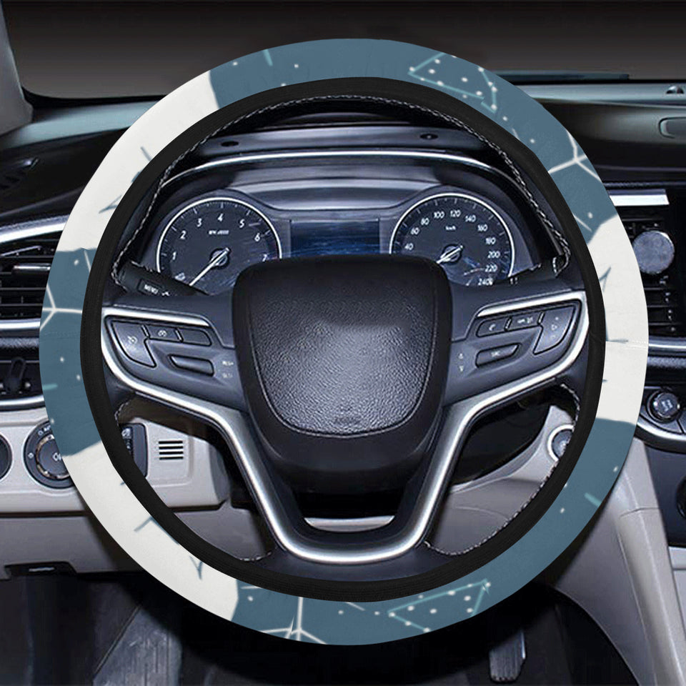 polar bear mother her child pattern Car Steering Wheel Cover