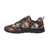 Red snake skull pattern Women's Sneaker Shoes