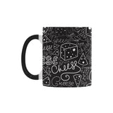 Handwritten cheese pattern Morphing Mug Heat Changing Mug