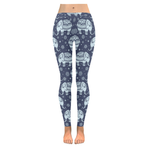 Elephant tribal design pattern Women's Legging Fulfilled In US