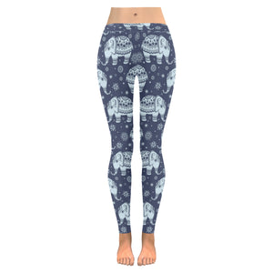 Elephant tribal design pattern Women's Legging Fulfilled In US
