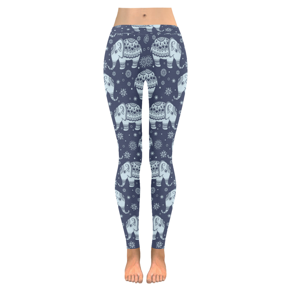 Elephant tribal design pattern Women's Legging Fulfilled In US
