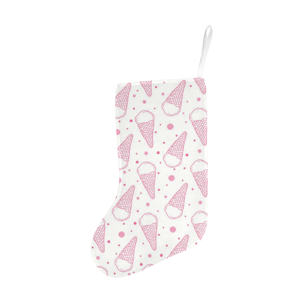 Hand drawn ice cream pattern Christmas Stocking