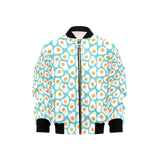 Fried Eggs Pattern Print Design 04 Kids' Boys' Girls' Bomber Jacket