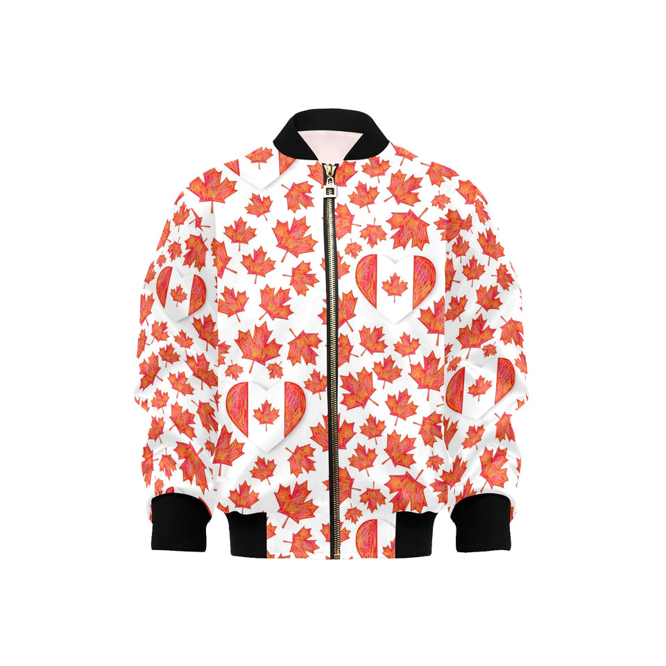 Canada Pattern Print Design 02 Kids' Boys' Girls' Bomber Jacket