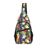 Colorful parrot flower pattern All Over Print Chest Bag