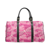 Beautiful dragonfly pink background Travel Bag