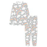 Cute rainbow clound star pattern Women's All Over Print Pajama Set
