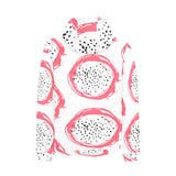 Hand drawn dragon fruit Men's Padded Hooded Jacket