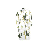 Cute cactus pattern Men's Long Sleeve Belted Night Robe