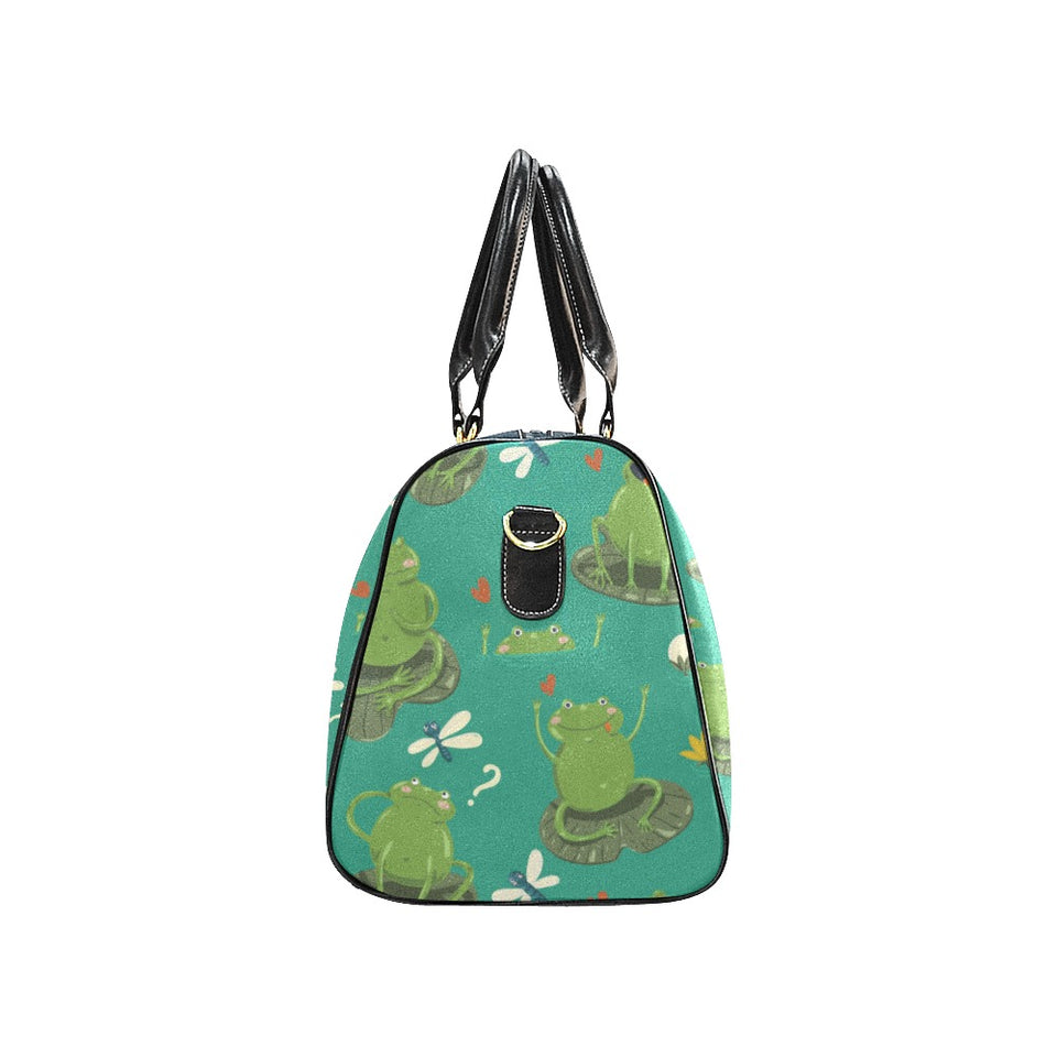 Cute frog dragonfly design pattern Travel Bag