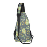 Cute owls leaves pattern All Over Print Chest Bag