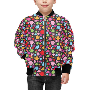 Tea pots Pattern Print Design 01 Kids' Boys' Girls' Bomber Jacket