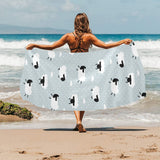 Sheep polka dot cloud pattern Beach Towel