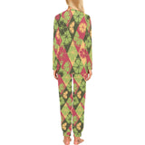 Cool Geometric lime pattern Women's All Over Print Pajama Set