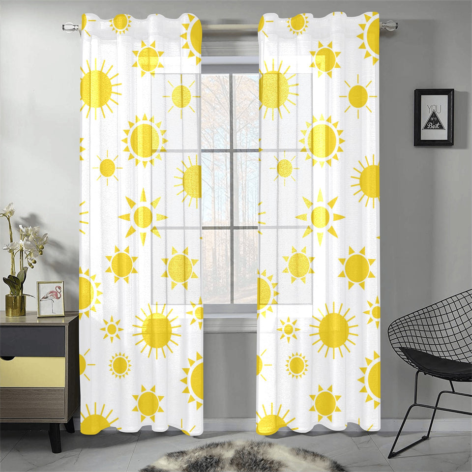 Sun pattern Gauze Curtain