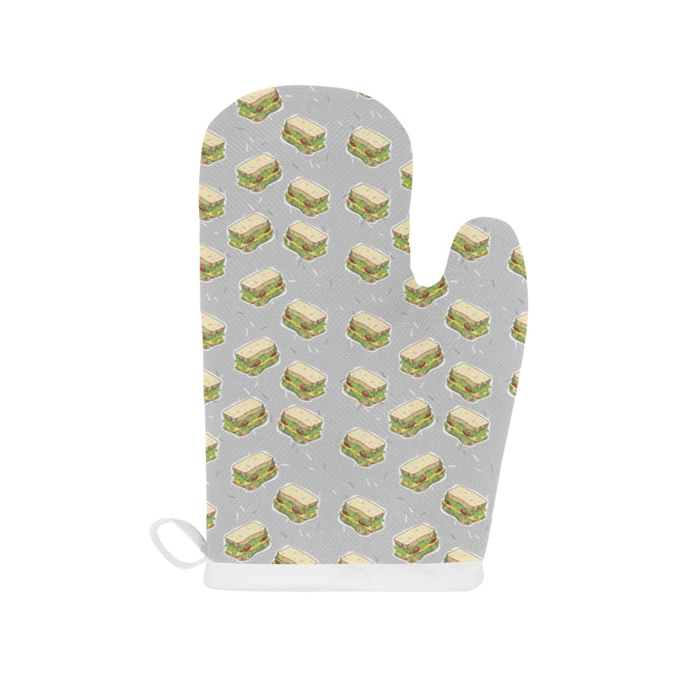 Sandwich Pattern Print Design 05 Heat Resistant Oven Mitts