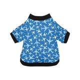 Airplane pattern in the sky All Over Print Pet Dog Round Neck Fuzzy Shirt