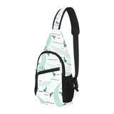 Crocodile diver pattern All Over Print Chest Bag
