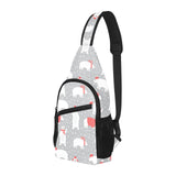 Cute polar bear christmas snow pattern All Over Print Chest Bag