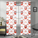 Daruma japanese wooden doll design pattern Gauze Curtain