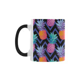 Pineapples pattern zigzag background Morphing Mug Heat Changing Mug