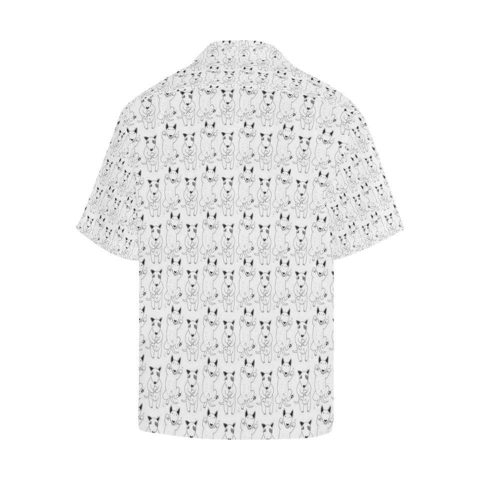 Bull Terrier Pattern Print Design 02 Men's All Over Print Hawaiian Shirt (Model T58)