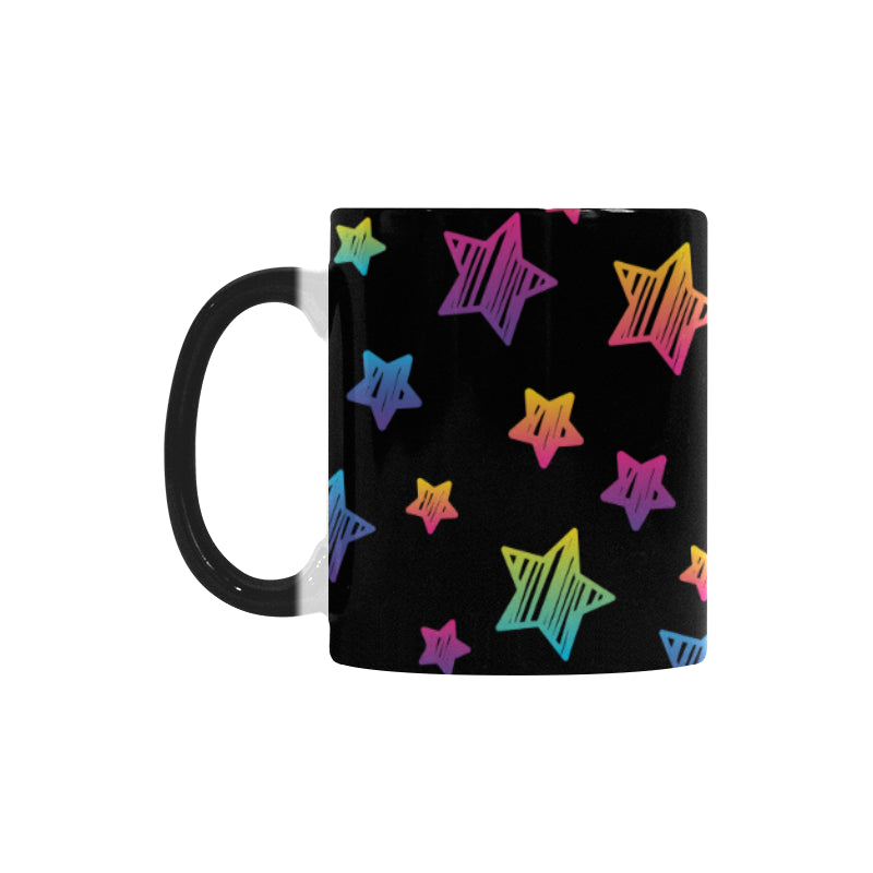 Colorful star pattern Morphing Mug Heat Changing Mug