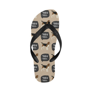 Beagle pattern Unisex Flip Flops