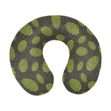 Hop pattern black background U-Shaped Travel Neck Pillow