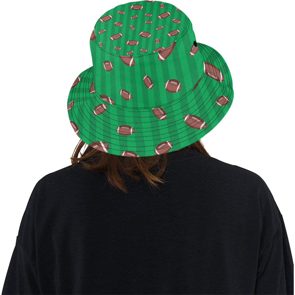 American football ball field background Unisex Bucket Hat