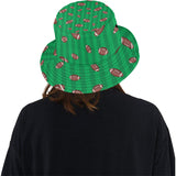 American football ball field background Unisex Bucket Hat