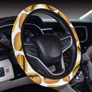Hamburger Pattern Print Design 03 Car Steering Wheel Cover