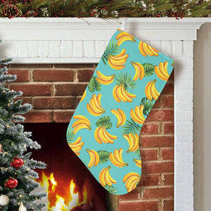 Banana Palm Leaves pattern background Christmas Stocking