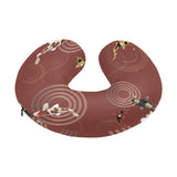 Fancy Carp red background U-Shaped Travel Neck Pillow