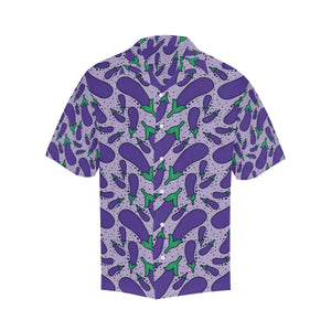 Eggplant Pattern Print Design 03 Men's All Over Print Hawaiian Shirt (Model T58)