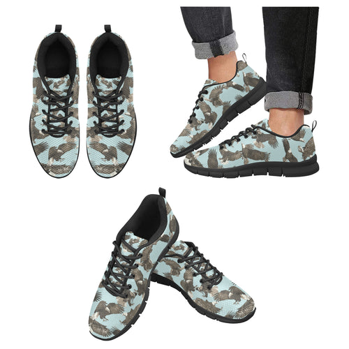 Eagle Pattern Print Design 01 Men's Breathable Sneakers ( Model 055)