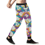 Colorful crow illustration pattern Unisex Casual Sweatpants