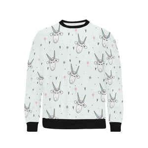 Cute goat design pattern Men's Crew Neck Sweatshirt