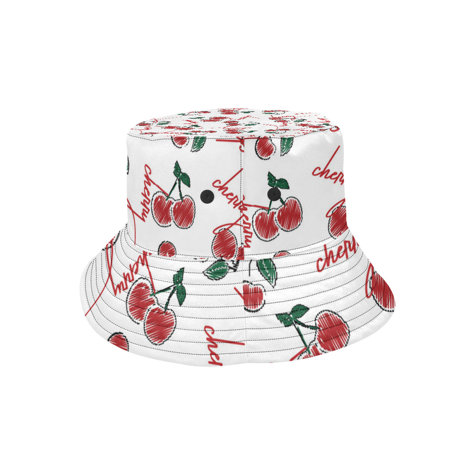 Hand drawn cherry pattern Unisex Bucket Hat