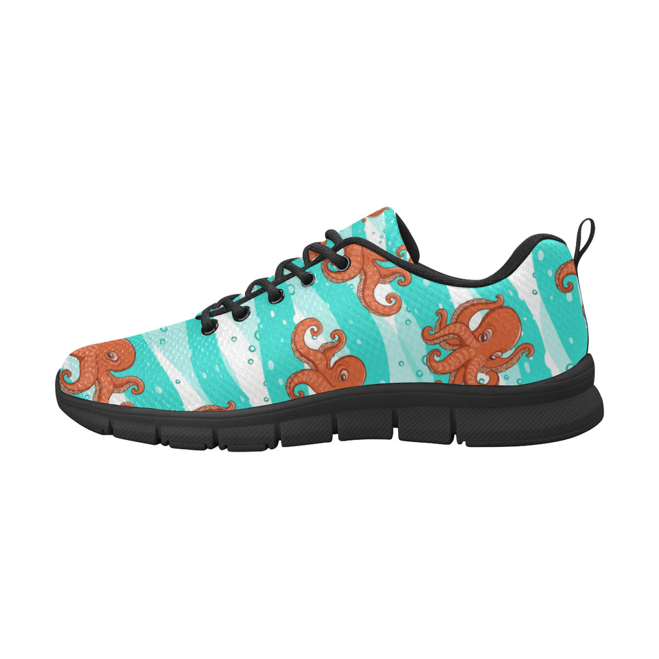 Octopuses sea wave background Men's Sneaker Shoes