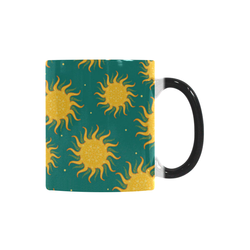 Sun green background Morphing Mug Heat Changing Mug