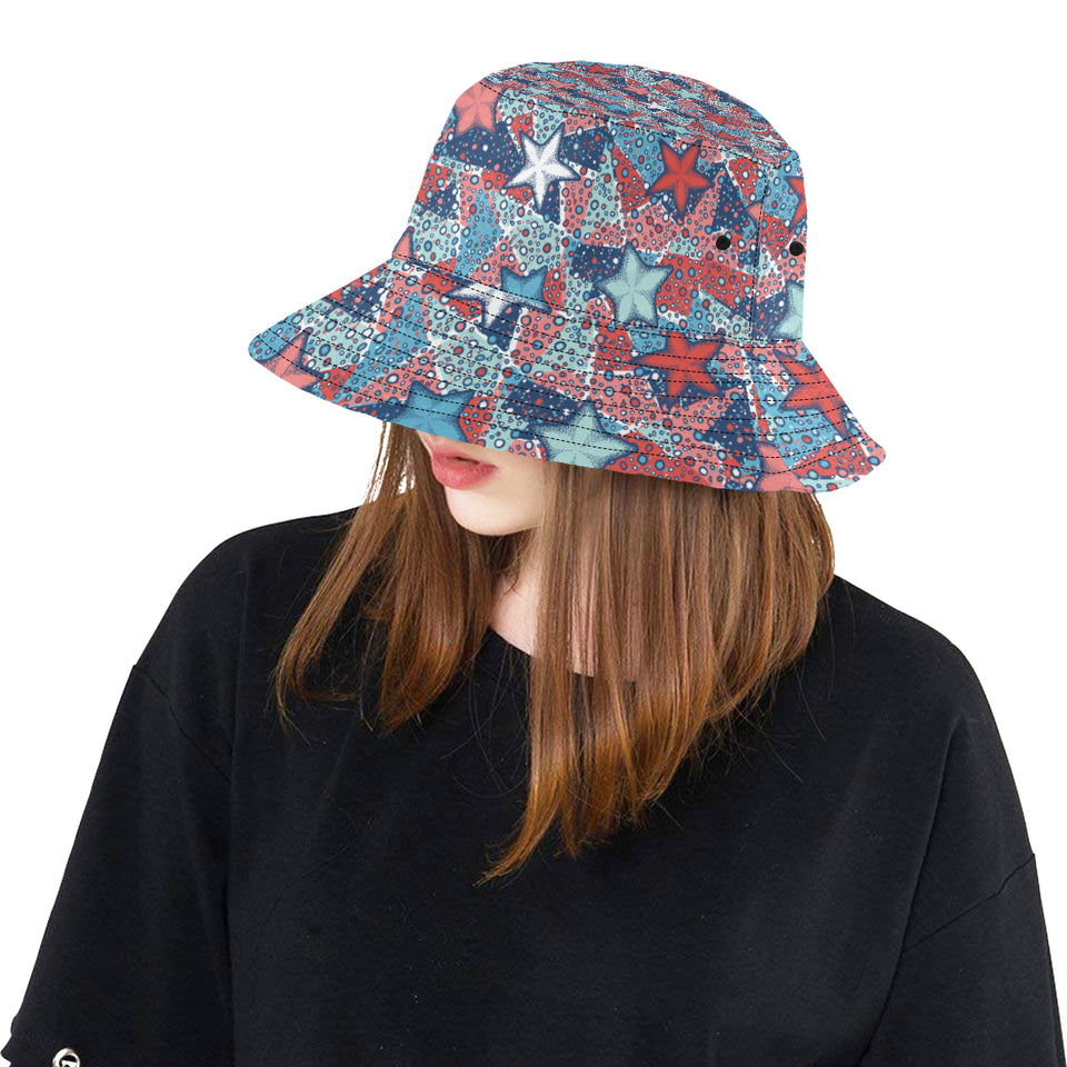Hand drawn colorful starfish Unisex Bucket Hat