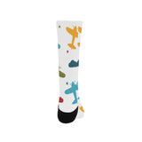 Airplane star cloud colorful Crew Socks